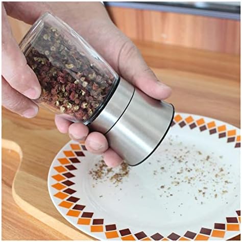 Refillable Pepper Mill Set with Salt Peppercorn Grinders