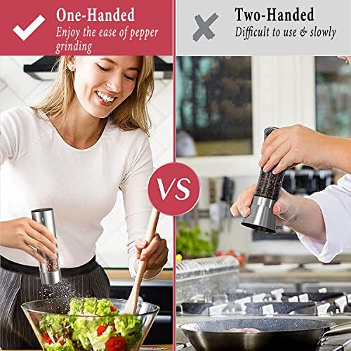 KESTD Electric Pepper Grinder USB Rechargeable Premium Build Durable Modern Design