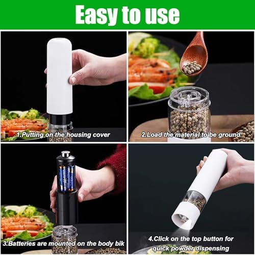 Double Function Salt Pepper Grinder Set - Effortlessly Grind Your Favorite Spices