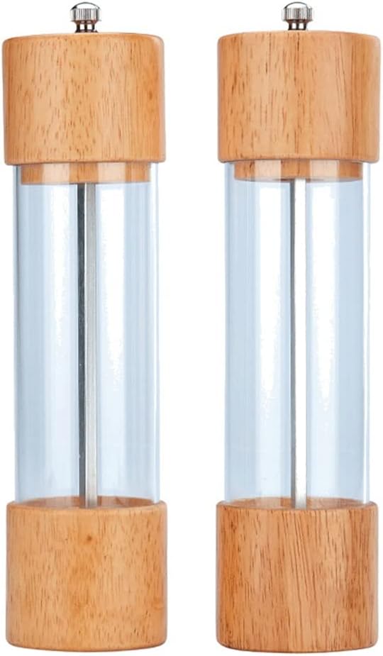 Reliable Manual Salt Pepper Mill with Adjustable Grading Wooden Shell