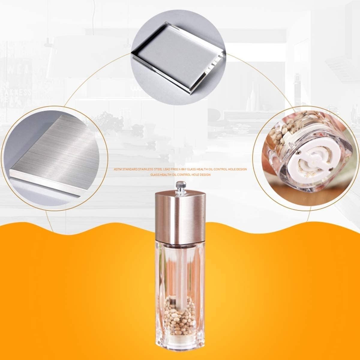 SEFAX Pepper and Salt Grinder Set Manual Salt and Pepper Mills