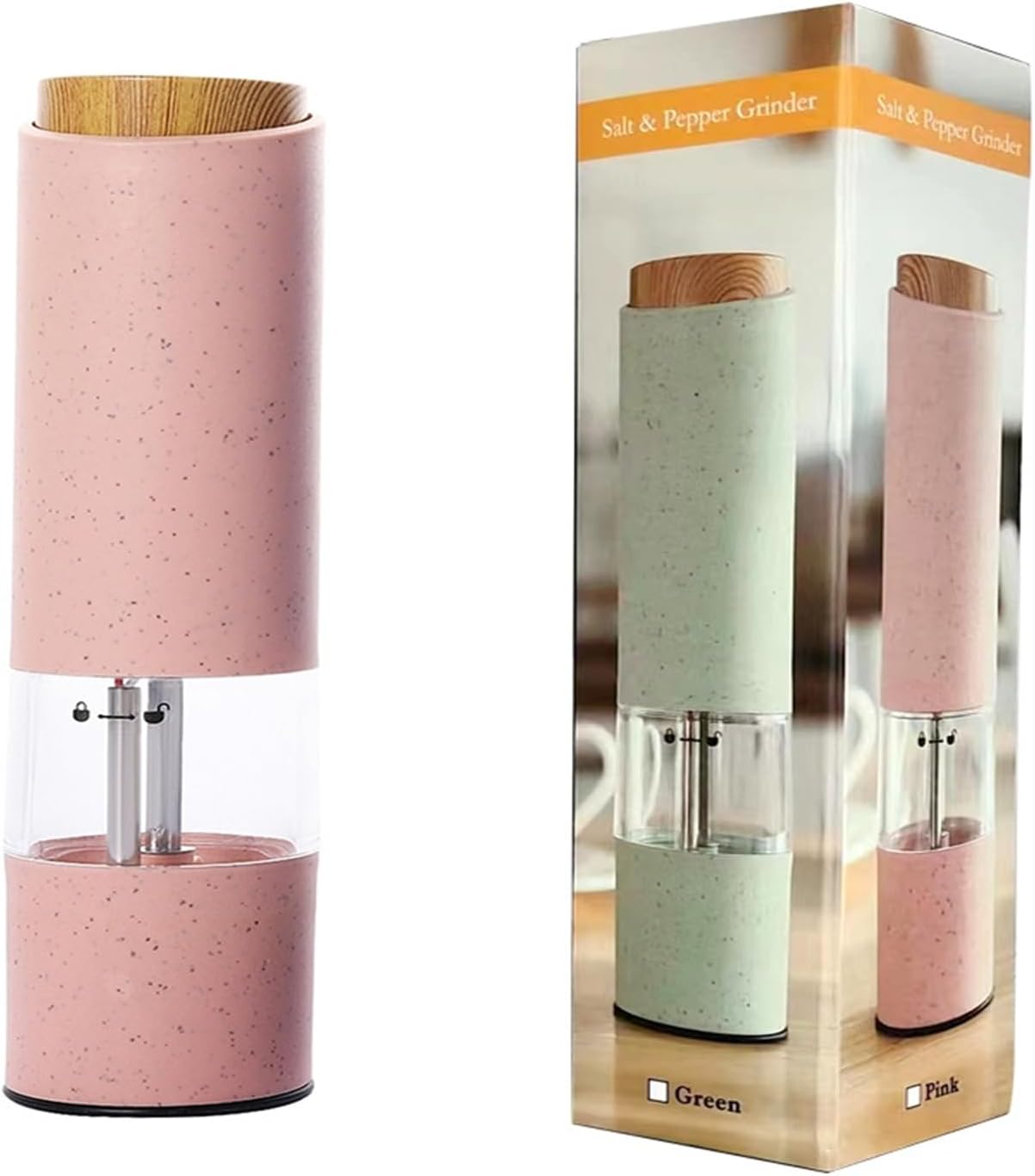Electric Salt and Pepper Grinder SetAdjustable Coarse to Fine
