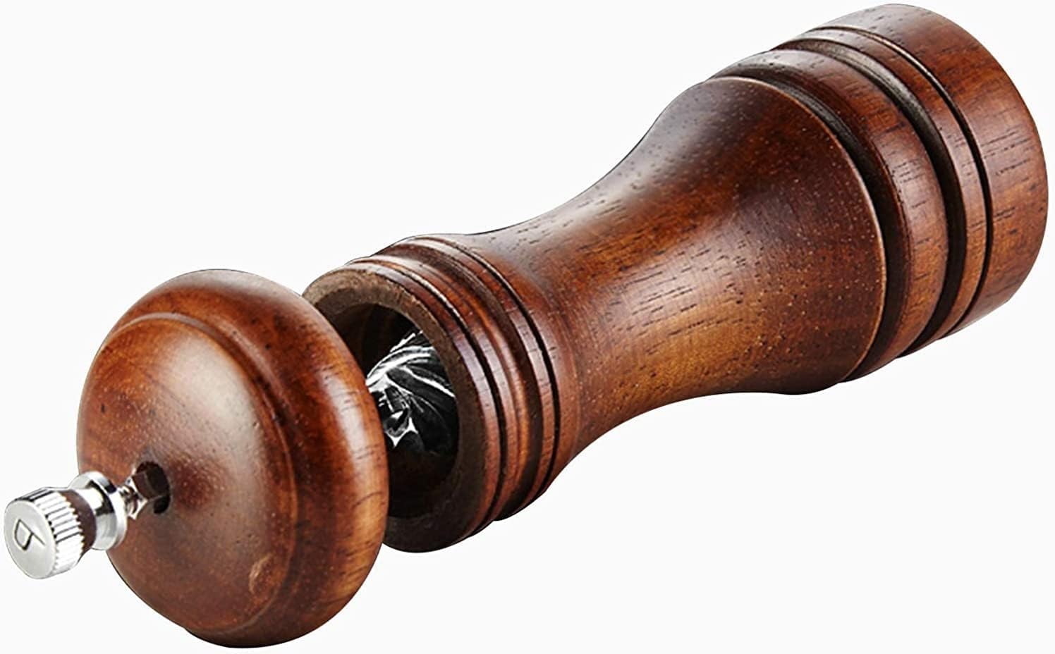 Stylish Set of Wooden Salt and Pepper Grinders - Premium Oak with Adjustable Mechanism