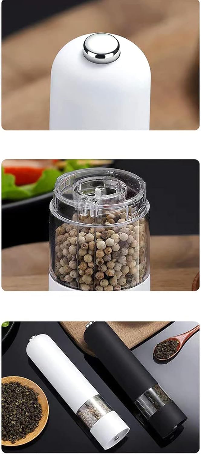 Double Function Salt Pepper Grinder Set - Effortlessly Grind Your Favorite Spices