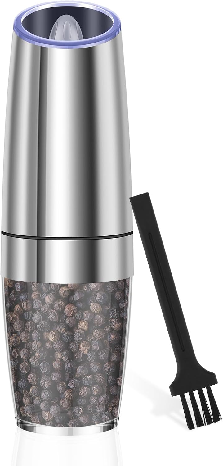 Stainless Steel Electric Salt Grinder with LED Light