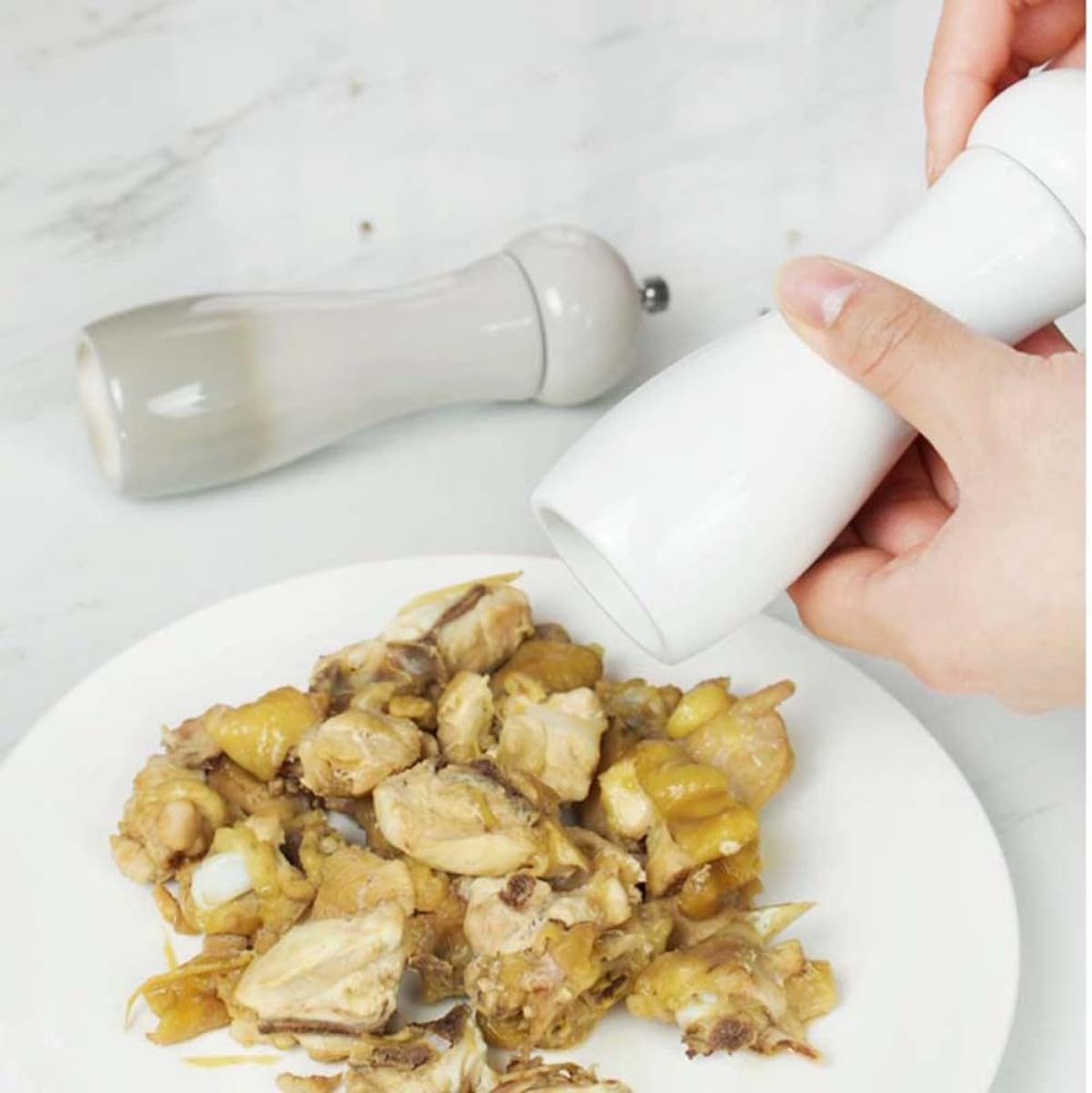 IMIKEYA 6 Inch Ceramic Pepper Mill Set