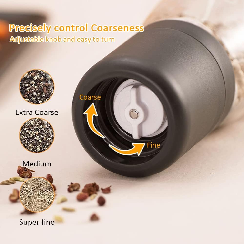 Premium Glass Salt Pepper Grinder
