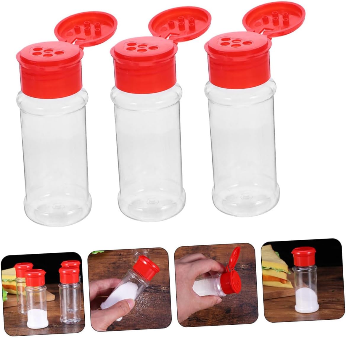 Salt and Pepper Shaker Set with Multipurpose Storage