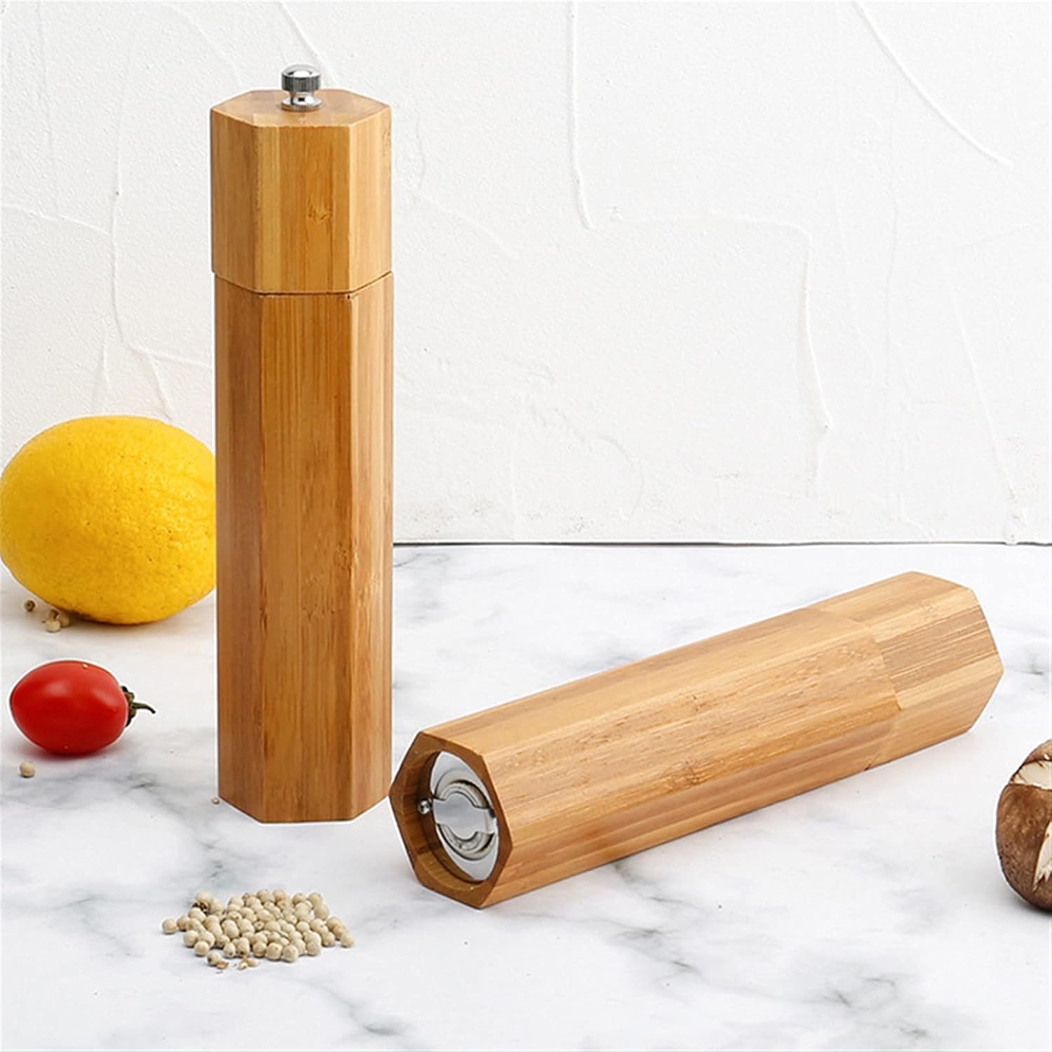 LEIXIUSM Classic Oak Wood Pepper Mill Shaker