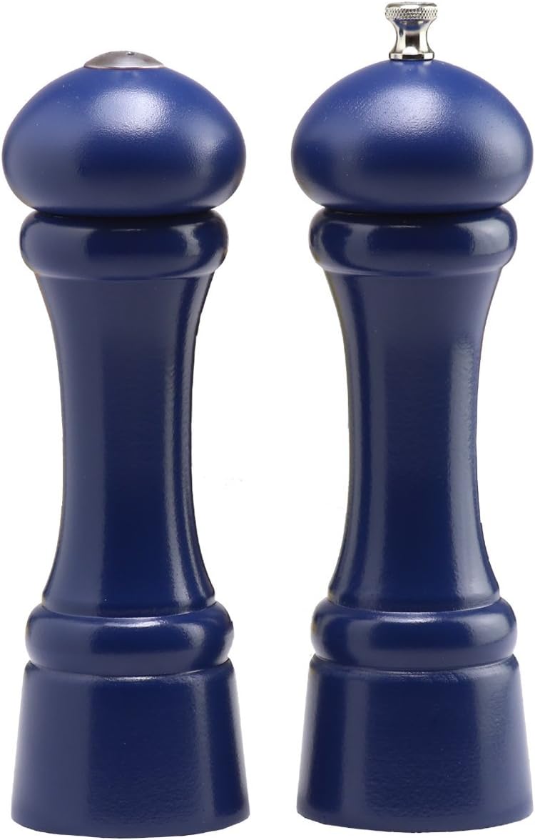 8-Inch Windsor Pepper Mill and Salt Shaker Set Cobalt Blue
