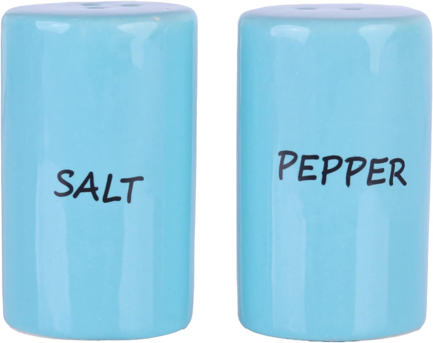 Sleek Blue Salt and Pepper Shakers with High-Quality Ceramic Design