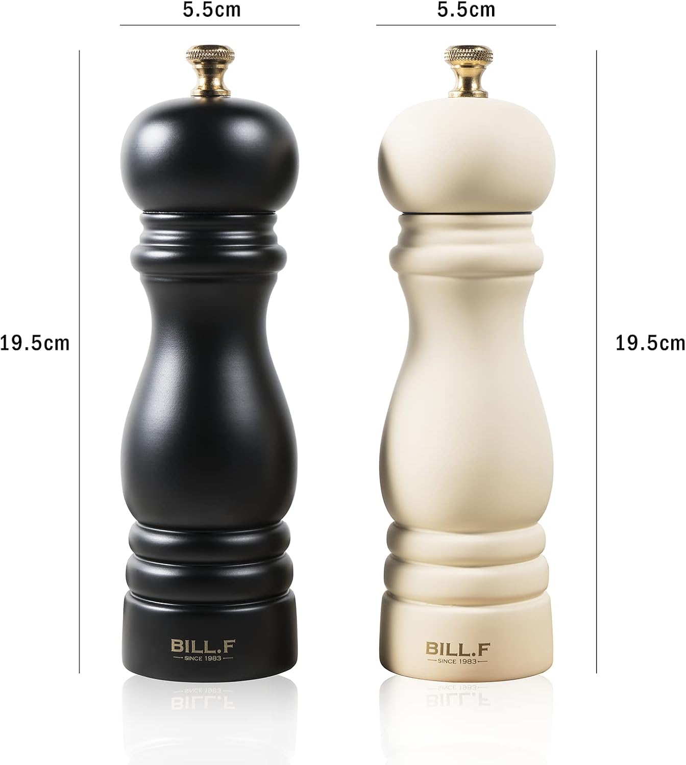 Retro Salt and Pepper Mill Set Luxury Design for Home Use
