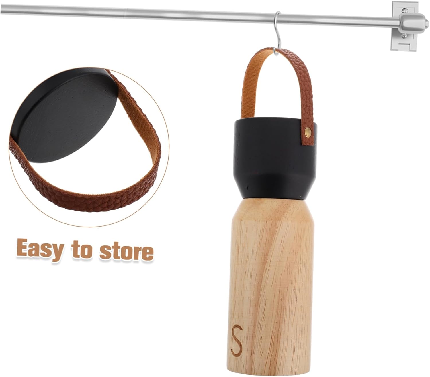 GRIRIW Manual Wooden Pepper and Salt Grinder for Home Kitchen