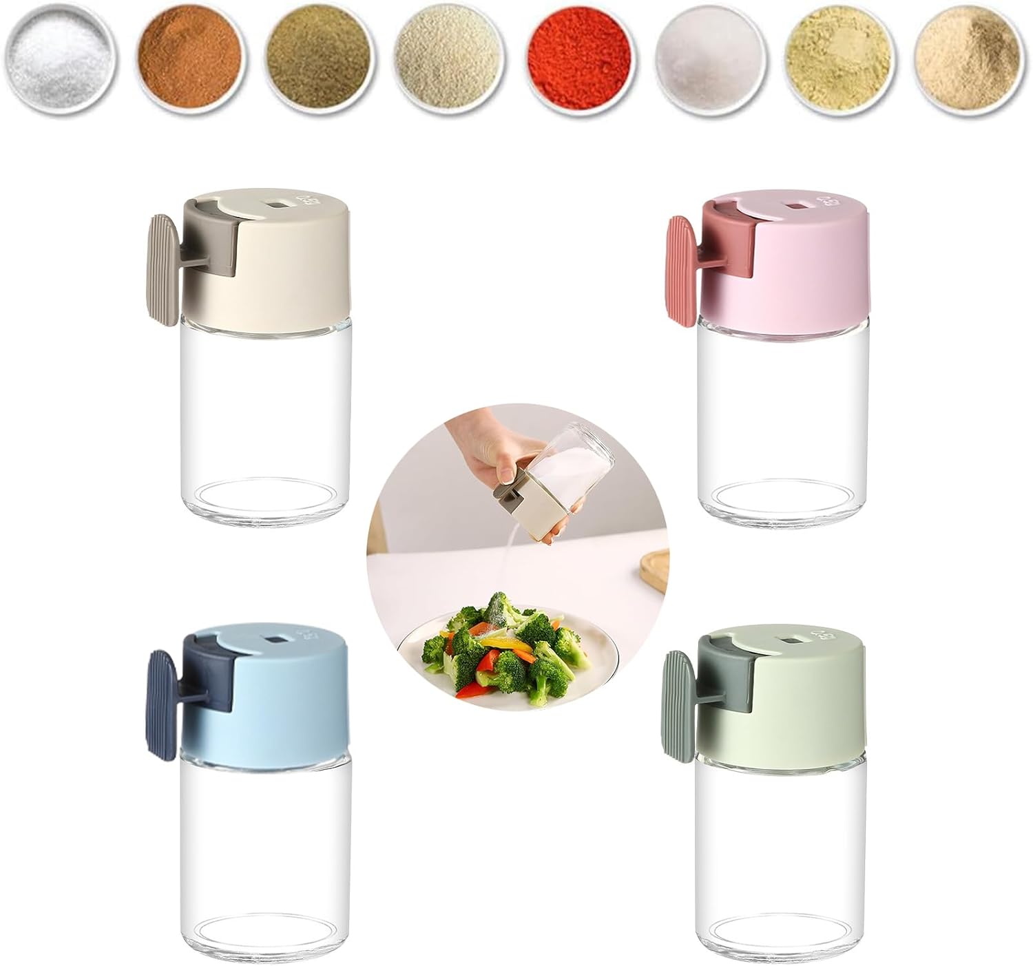 Precise 4-Color Mini Salt Pepper Shakers