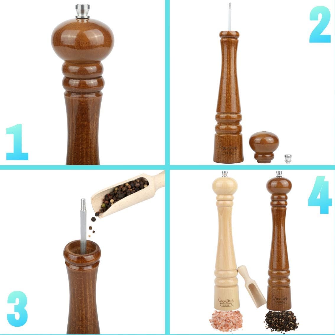 Creative Home Wooden Mill Set for Spices
