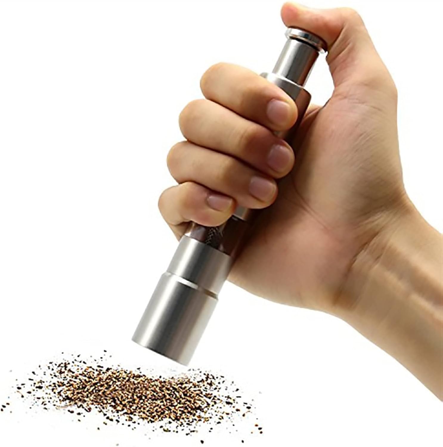 2-Piece Stainless Steel Salt Pepper Mill Shakers