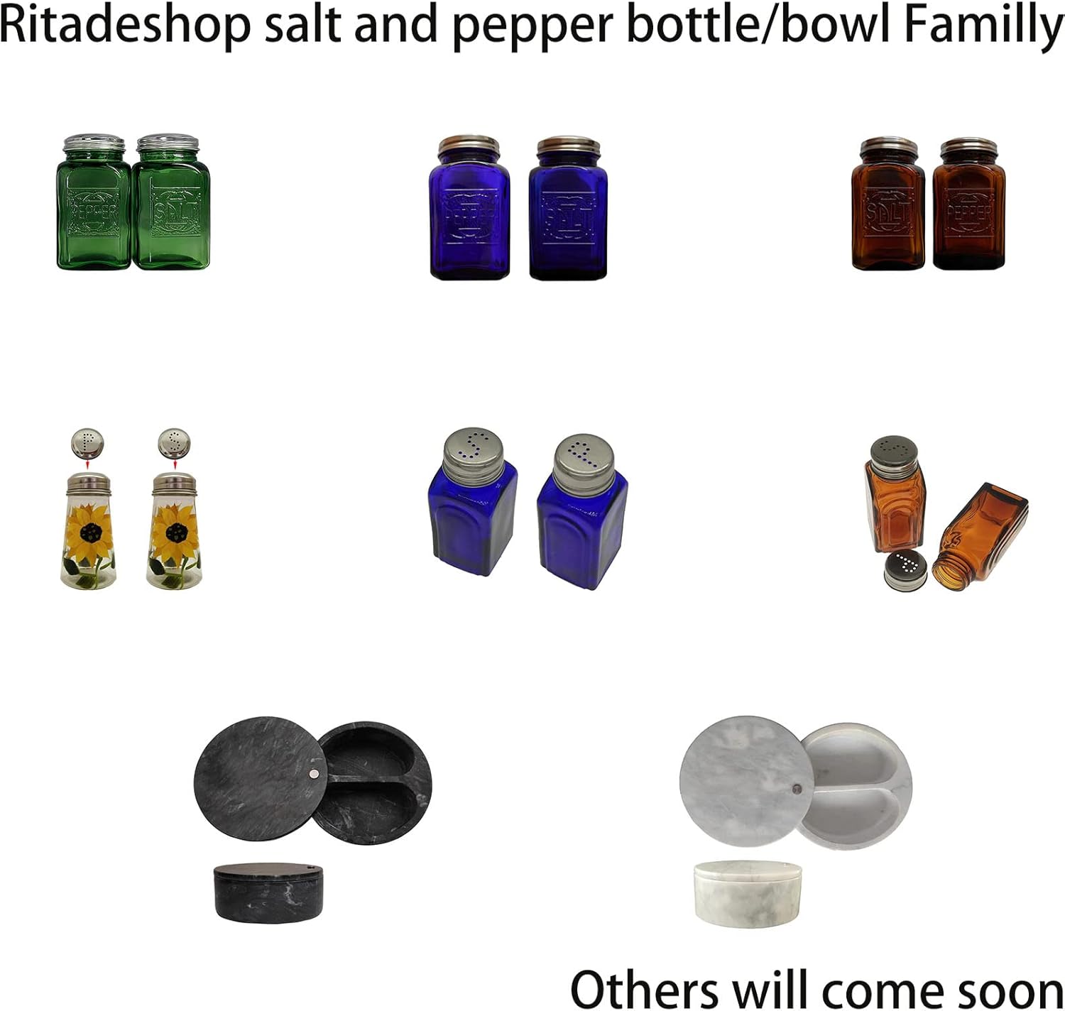 Hand Painted Salt Pepper Shakers