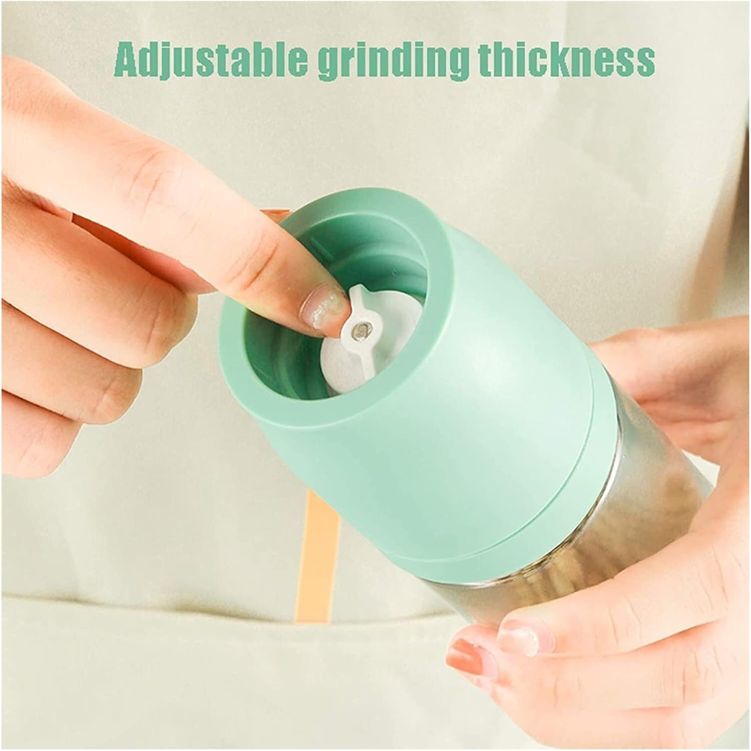 ONwngXW 2pcs Salt Pepper Mill Set with Elegant Design