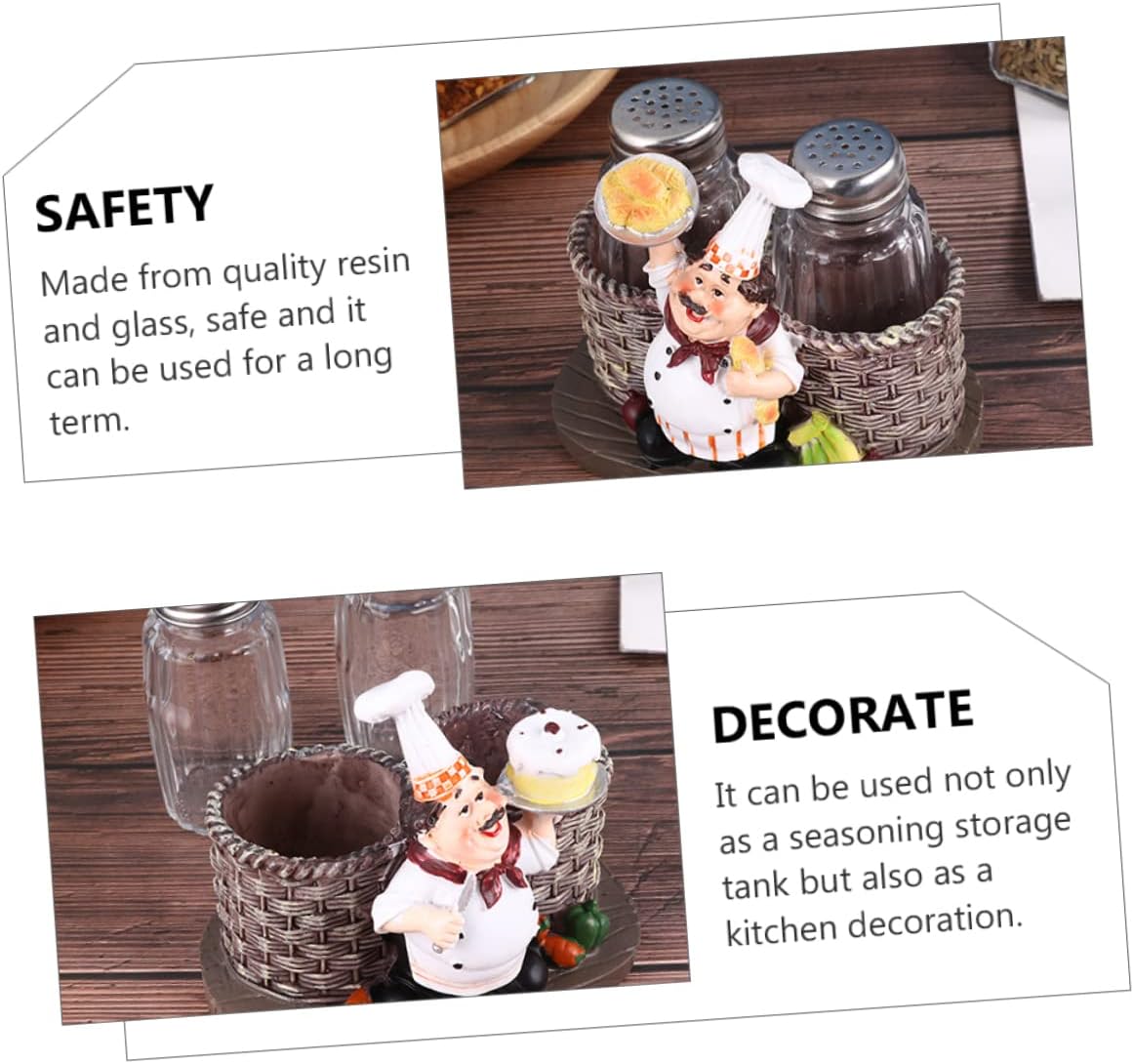 Alipis Salt and Pepper Shaker Set with Chef Statue