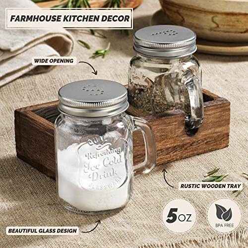 Vintage Mason Jar Salt Pepper Shakers
