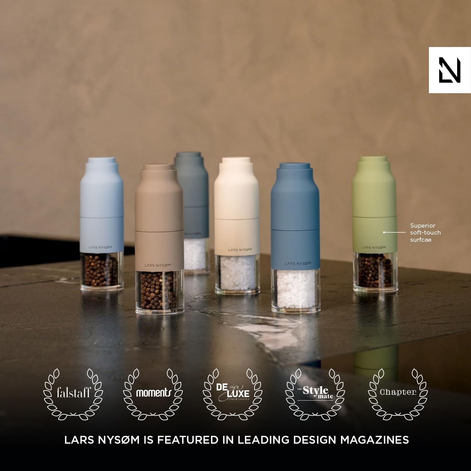 Lars NYSM Salt Pepper Grinder Set Blue