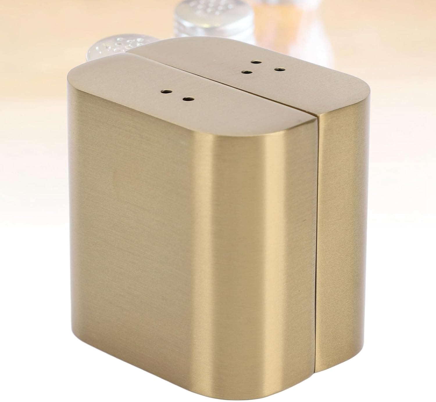 Sturdy Stainless Steel Salt Pepper Shakers Set with lids for Home Kitchen