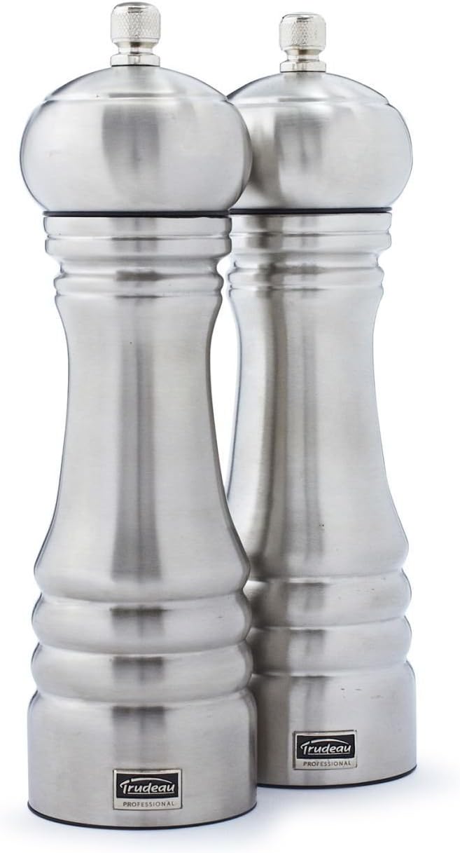 Adjustable Stainless Steel Pepper Salt Mill Set