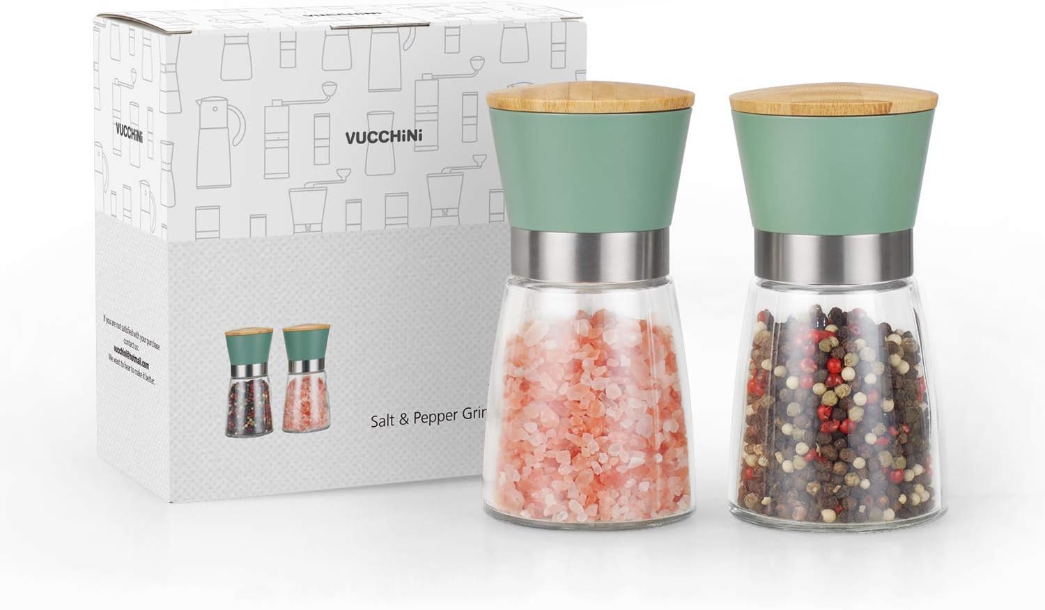 Premium Adjustable Salt Pepper Mill Set for Home Use