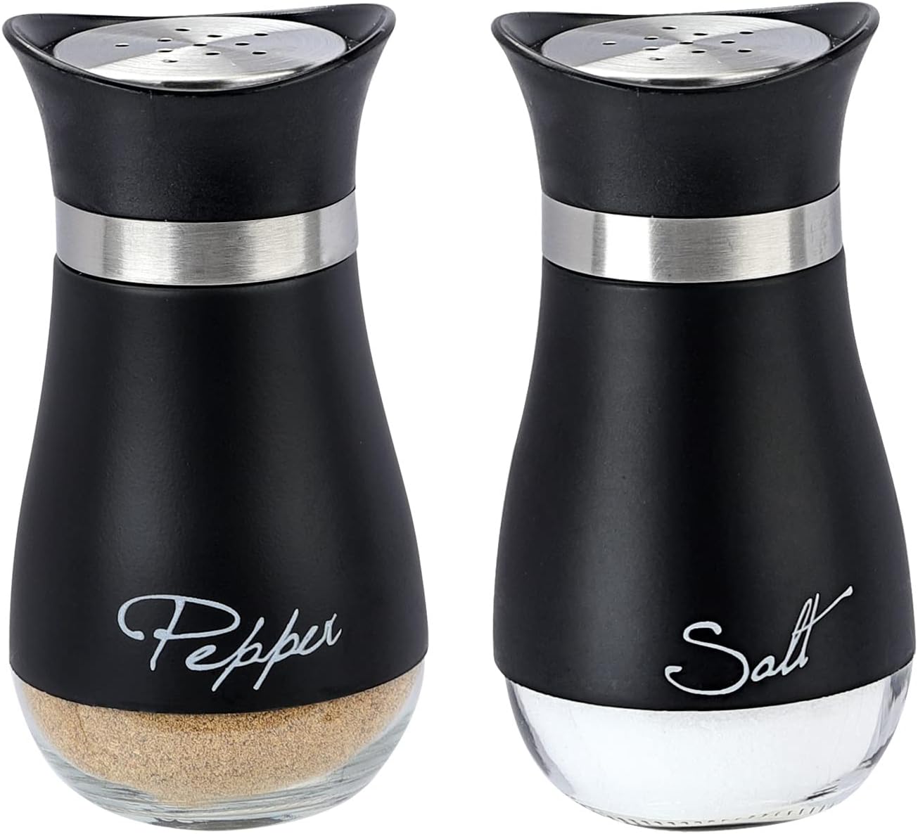 Refillable Salt and Pepper Shakers Set