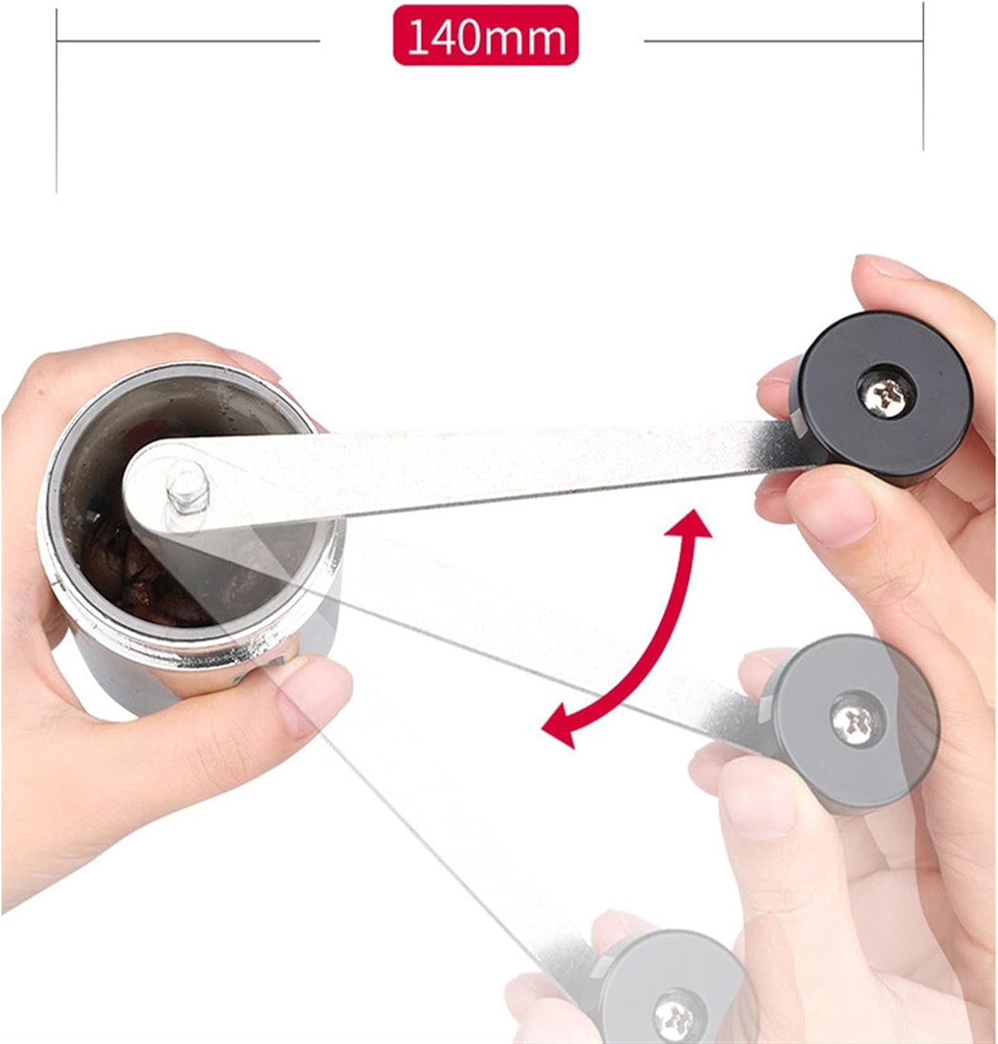 LEIXIUSM Pepper Shaker with Handle - Manual Salt Pepper Mill