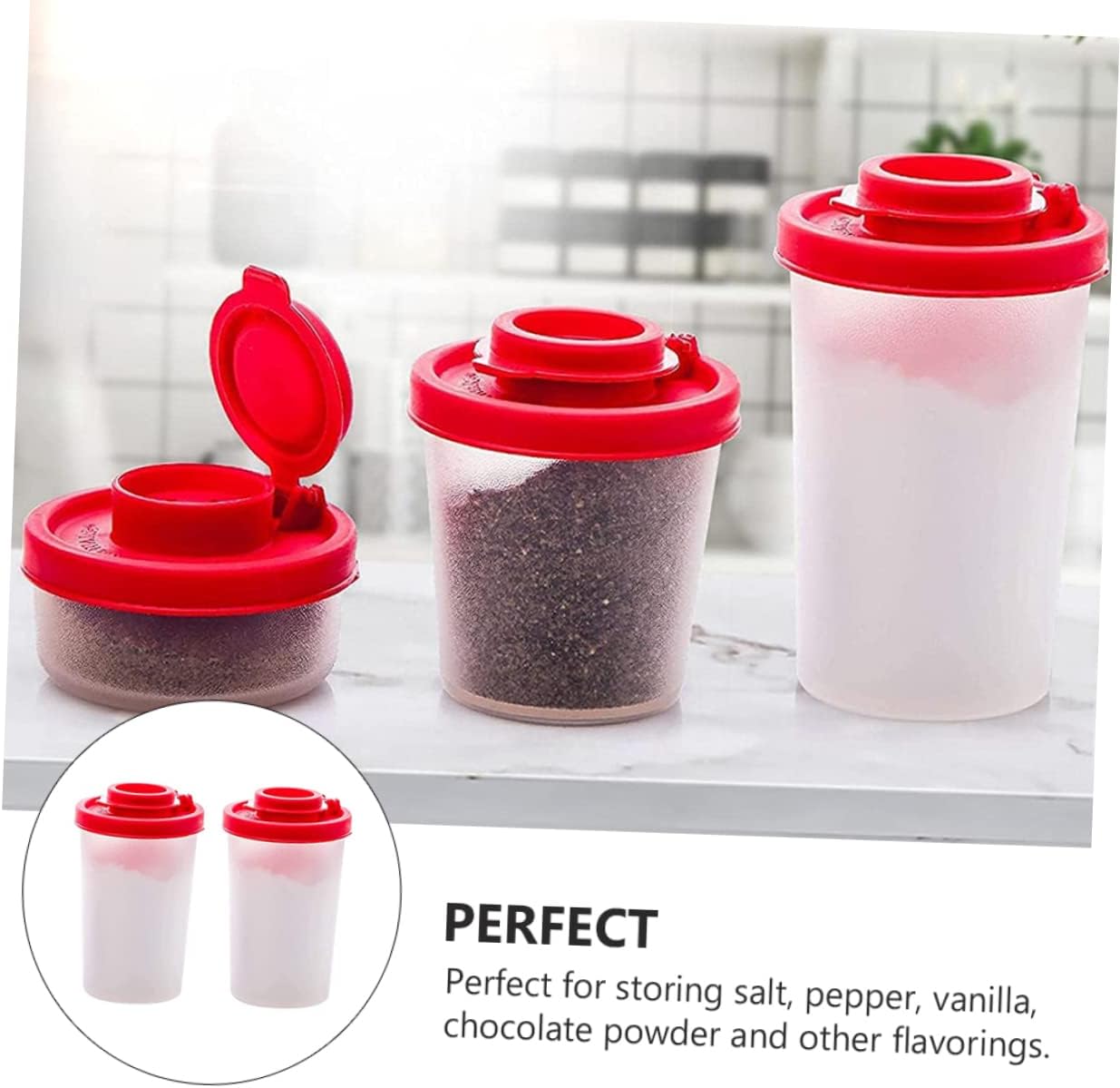Alipis 2-Piece Portable Pepper Shaker Cans