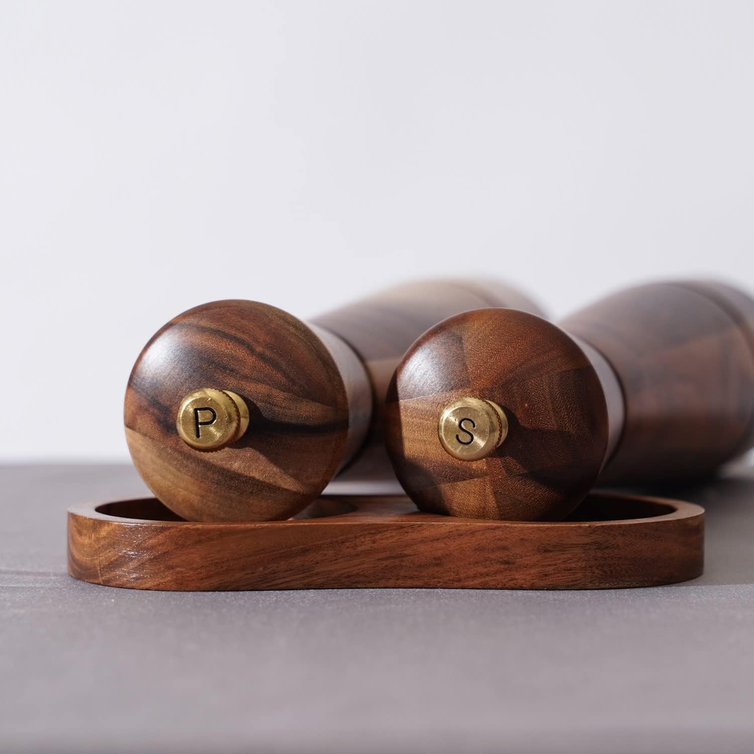 Perfect Salt and Pepper Mill Set with Tray