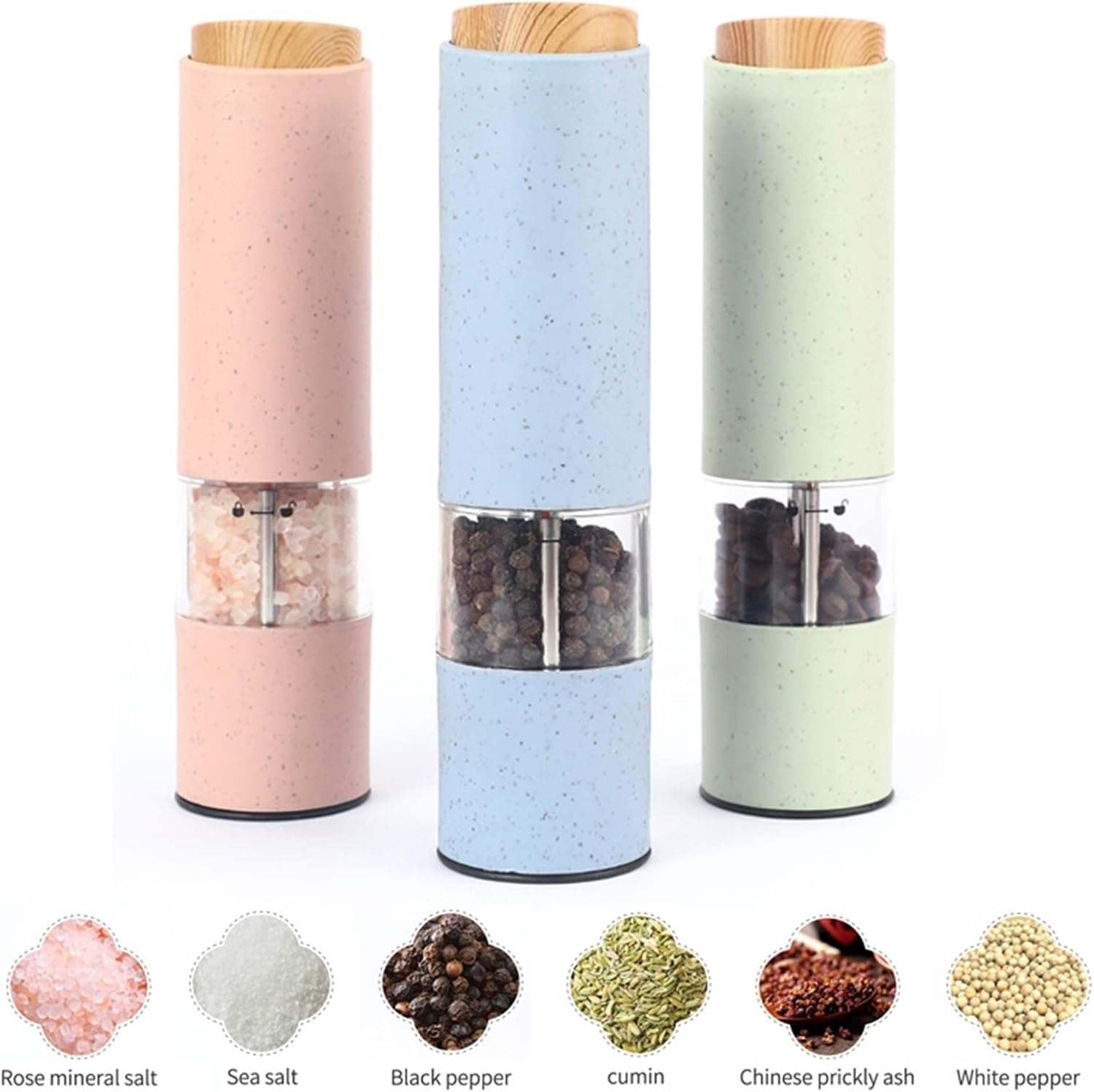Electric Salt Pepper Grinder with Adjustable Coarseness Automatic Shaker Case 1 PCS