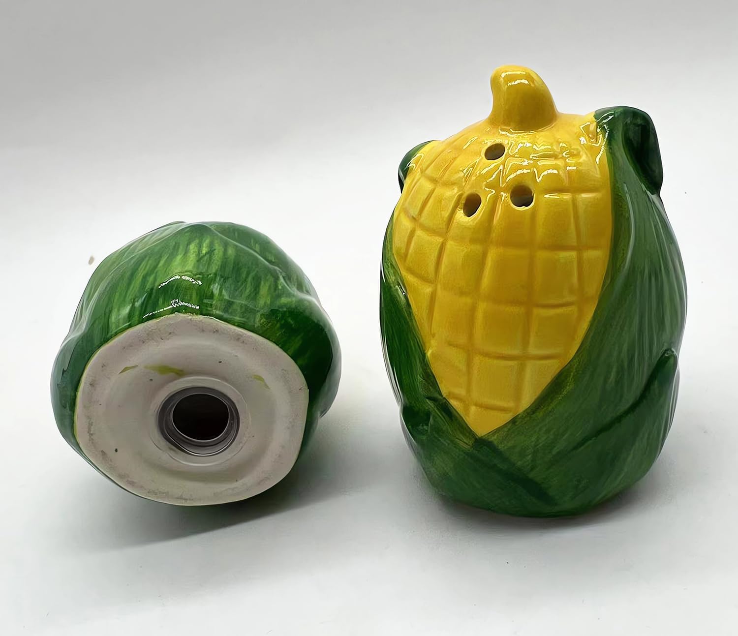 3D Hand-Painted Ceramic Salt and Pepper Shakers Set of 2