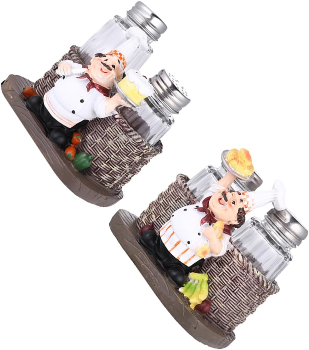 Alipis Salt and Pepper Shaker Set with Chef Statue