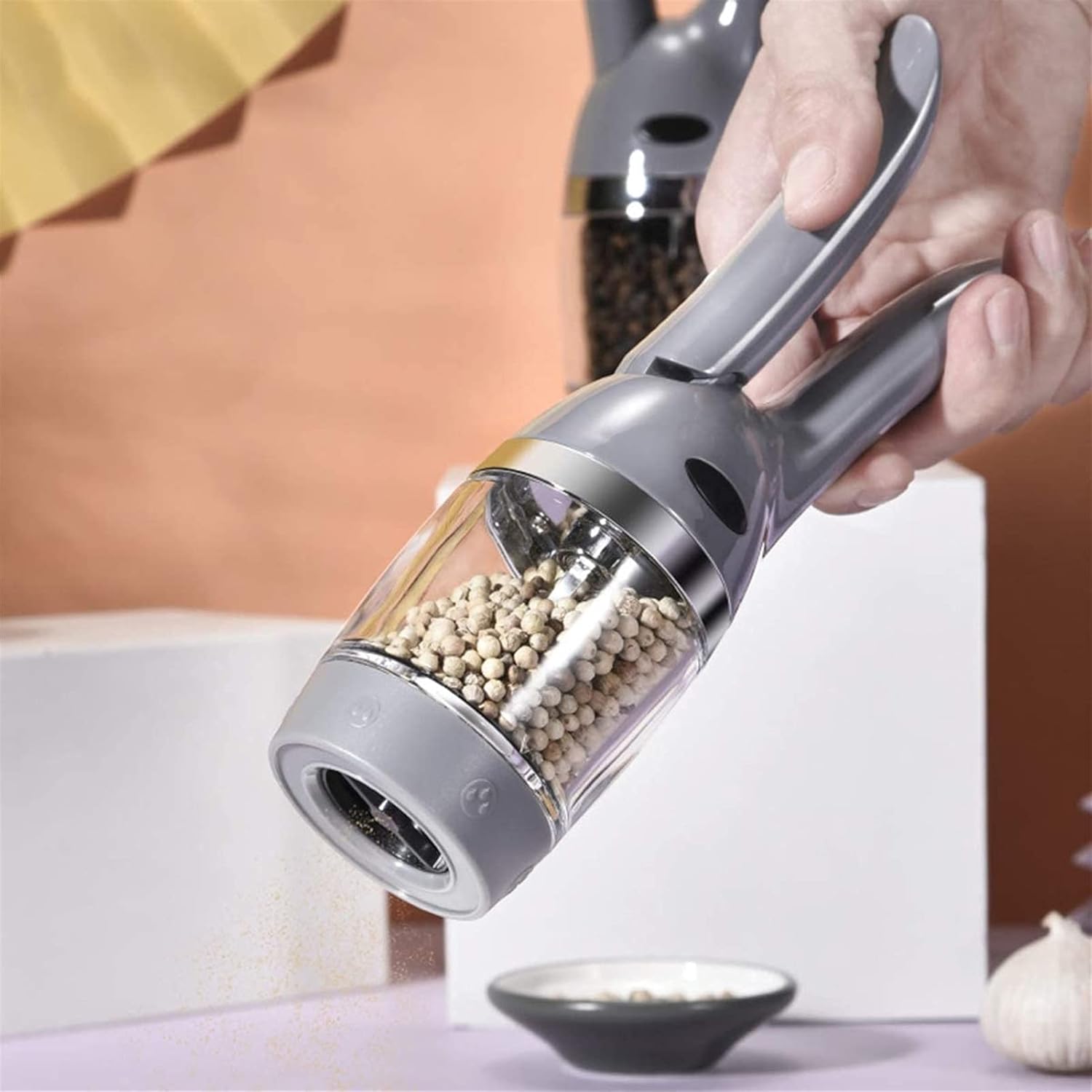 Premium Salt and Pepper Mill Set for Easy Grading Refill