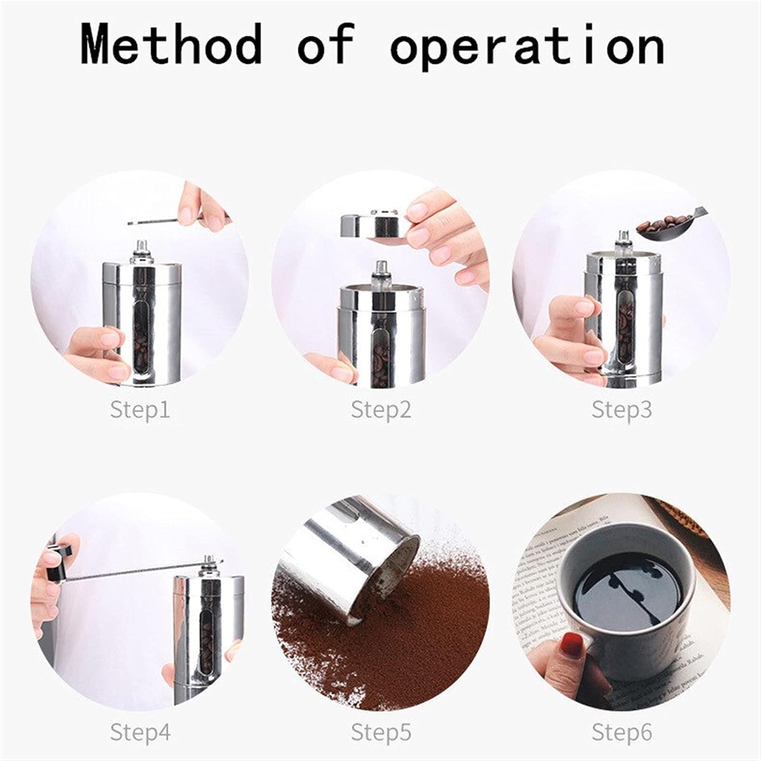LEIXIUSM Pepper Shaker with Handle - Manual Salt Pepper Mill