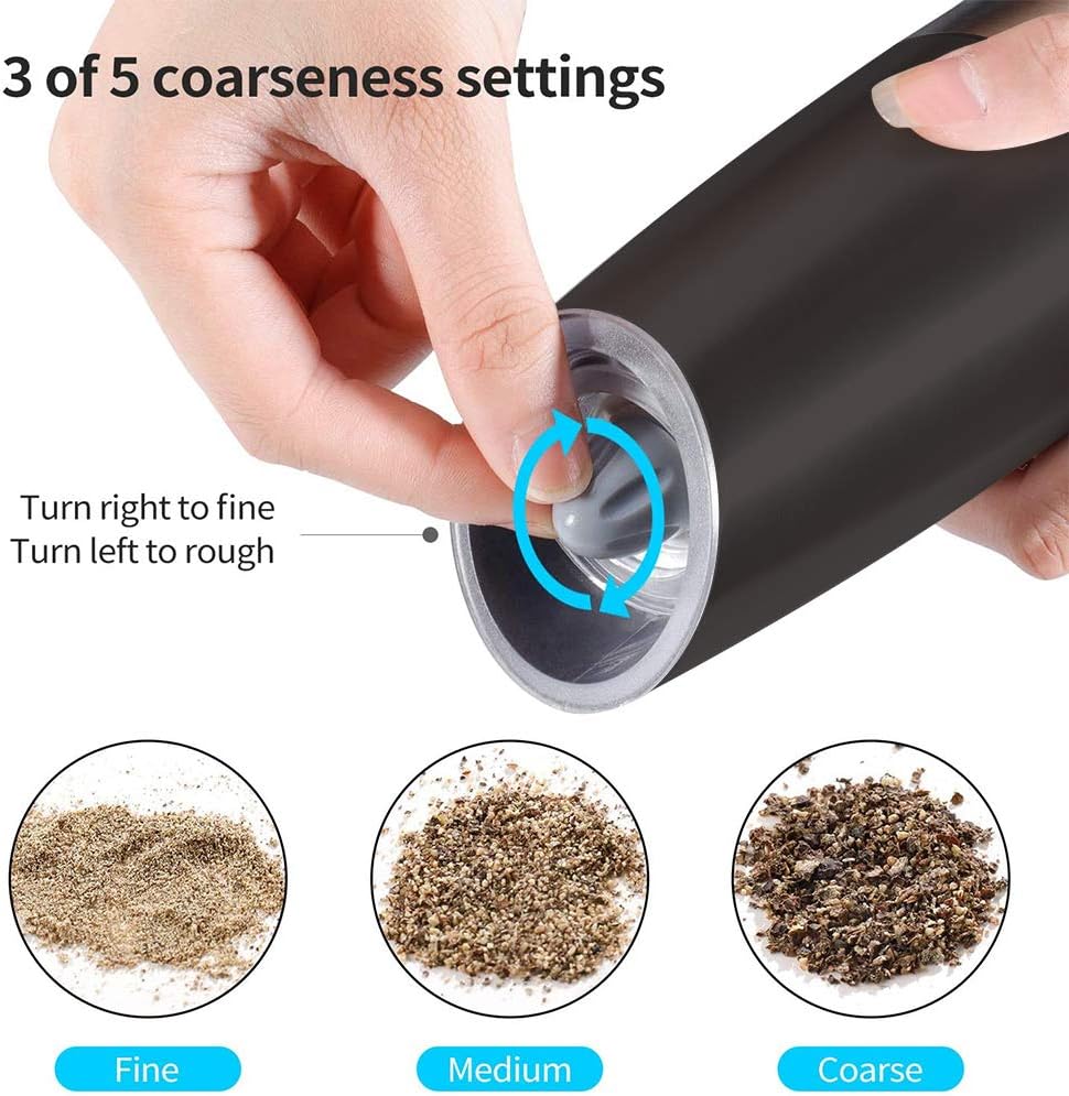Perfect Electric Salt Pepper Mill Set for Home or Travel