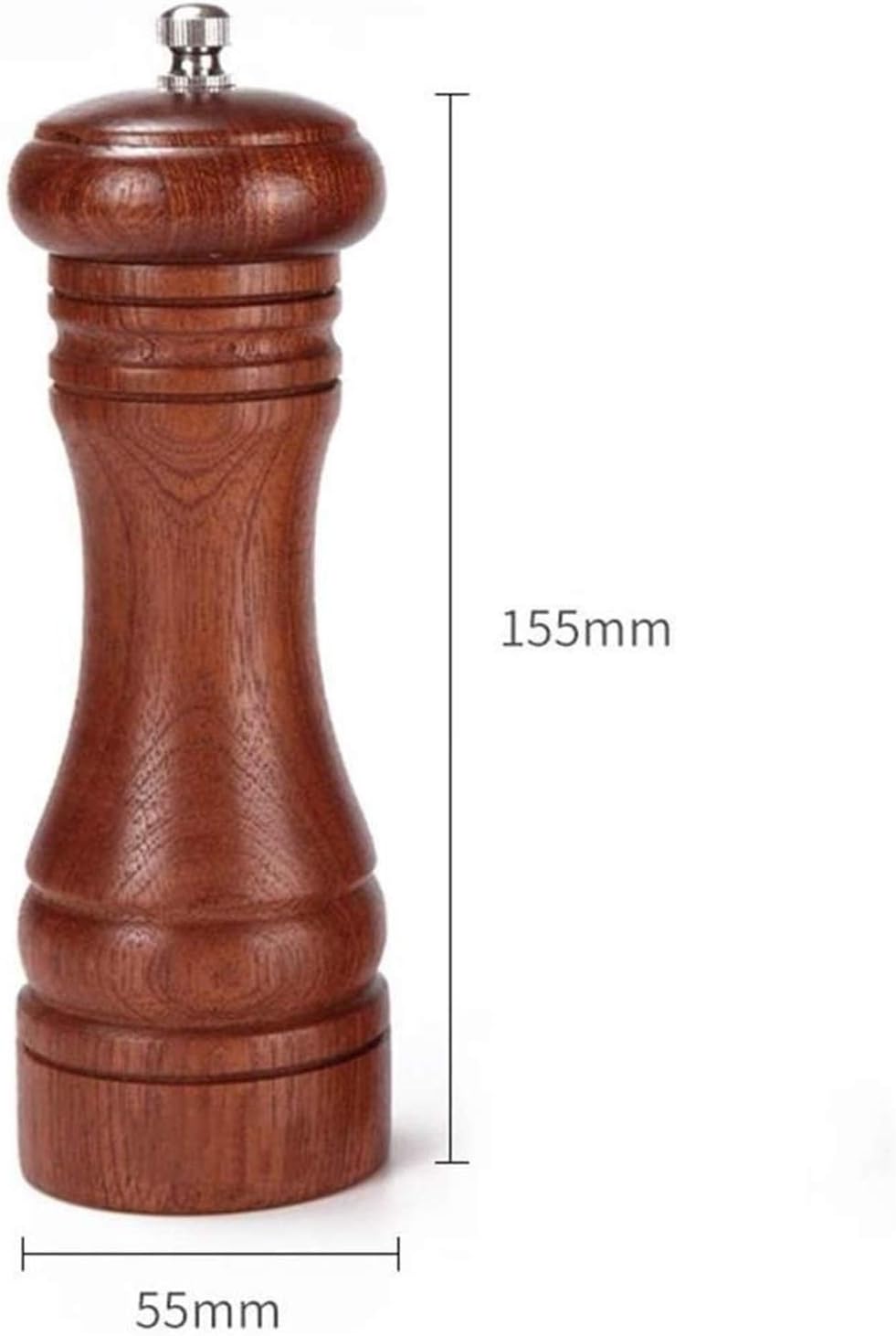 BKWJ Manual Pepper Grinder Solid-Wood with Ceramic 6-inch