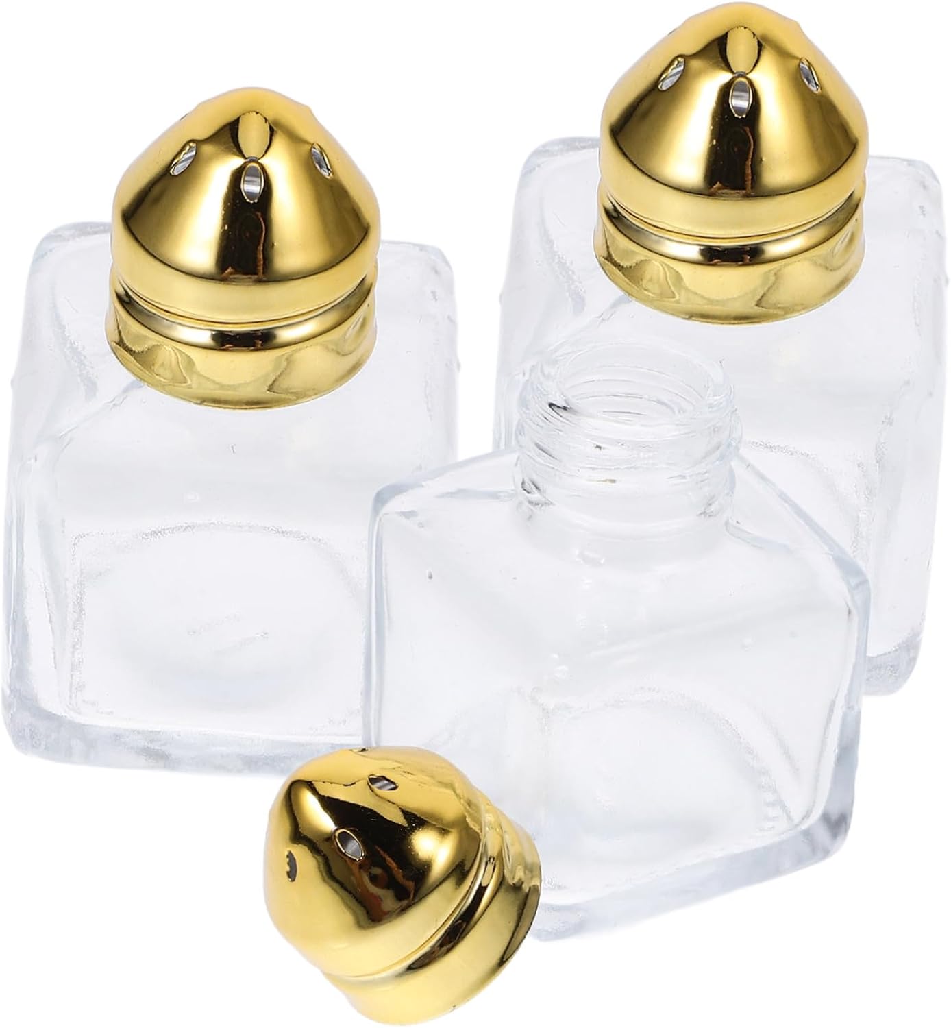 Stylish 3-Pack Salt Pepper Shakers Set