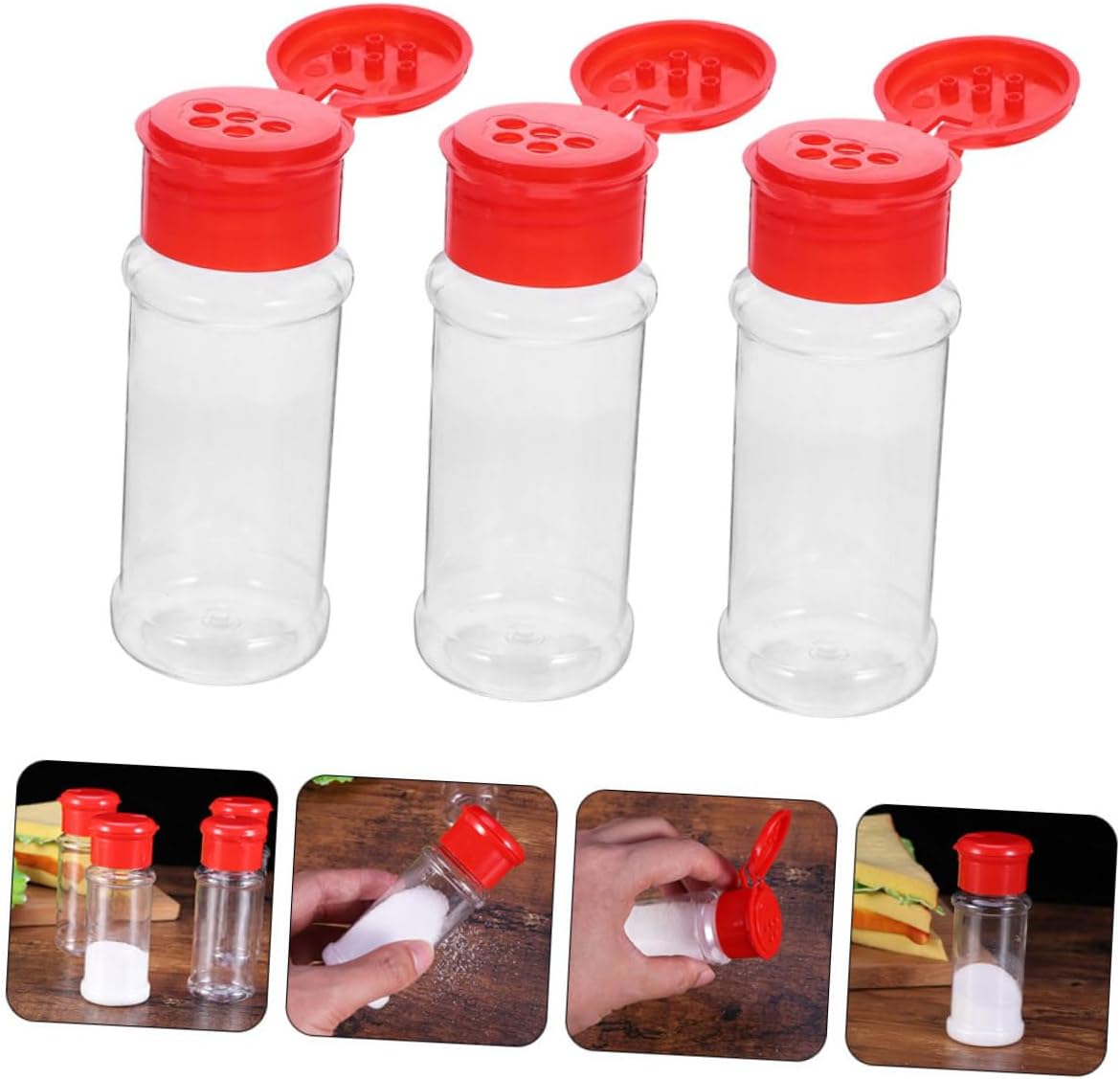 MAGICLULU 3-Set Salt Pepper Shakers Spice Bottle