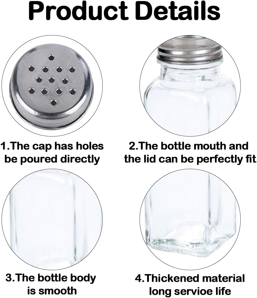 Voittozege 30-Piece Glass Salt Pepper Shaker Set