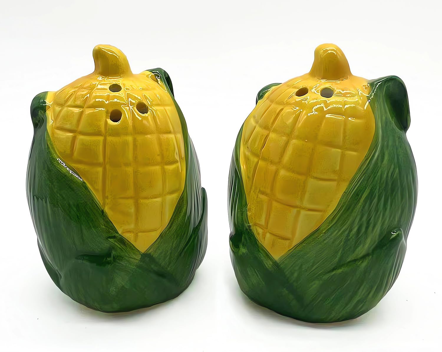 3D Hand-Painted Ceramic Salt and Pepper Shakers Set of 2