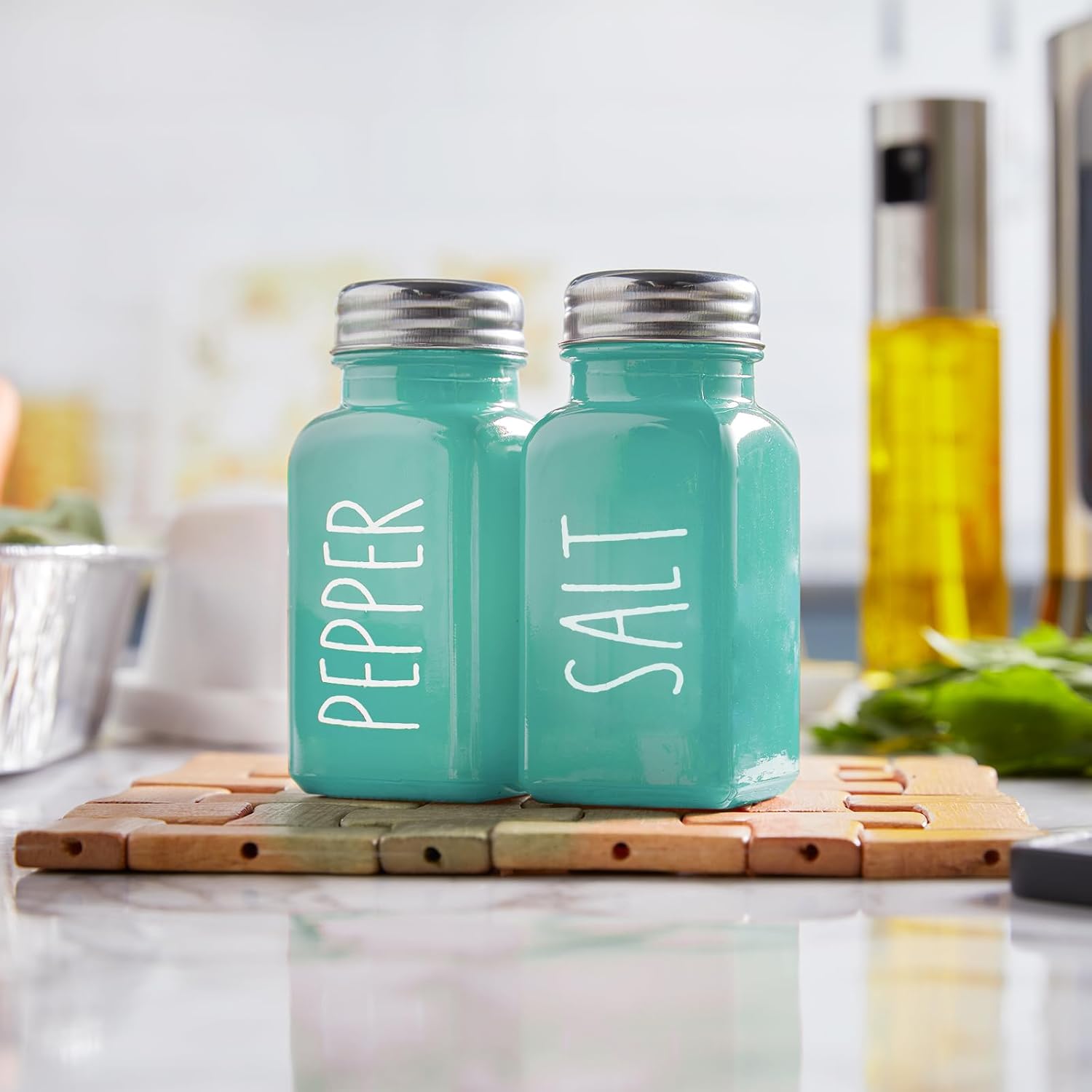 Turquoise Salt and Pepper Shakers Set