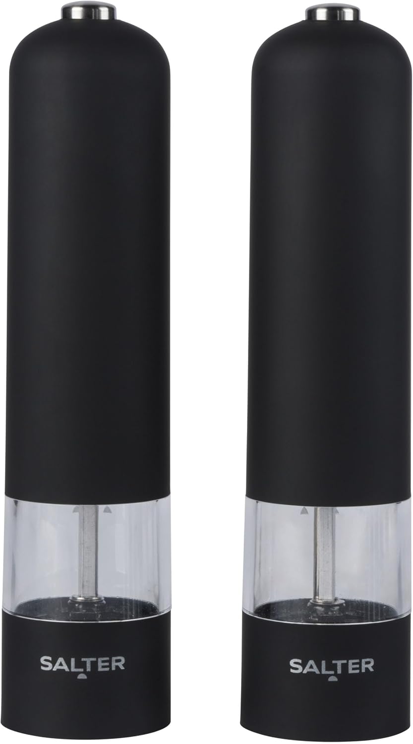 Bland-Son Electric Salt Pepper Grinder Set with 66g Salt 30g Pepper