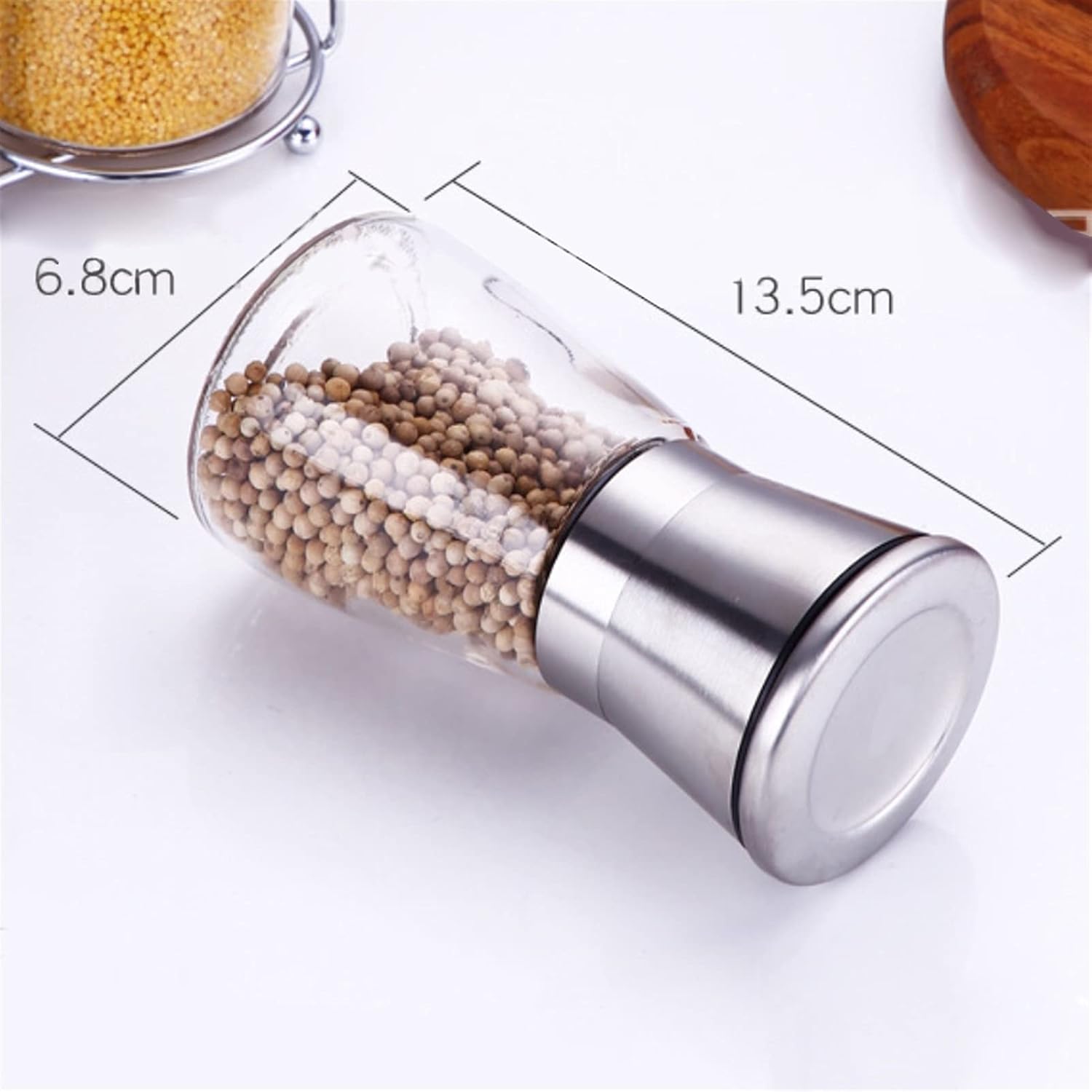 LEIXIUSM Pepper Shaker Mill Grinder with Holder