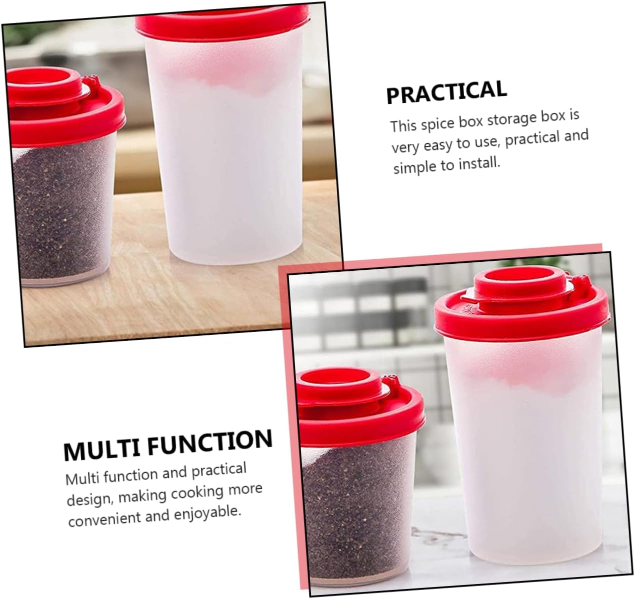 Alipis 2-Piece Portable Pepper Shaker Cans