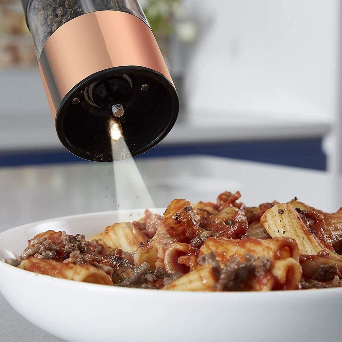 Adjustable Electric Salt Pepper Grinder Set with LED Light