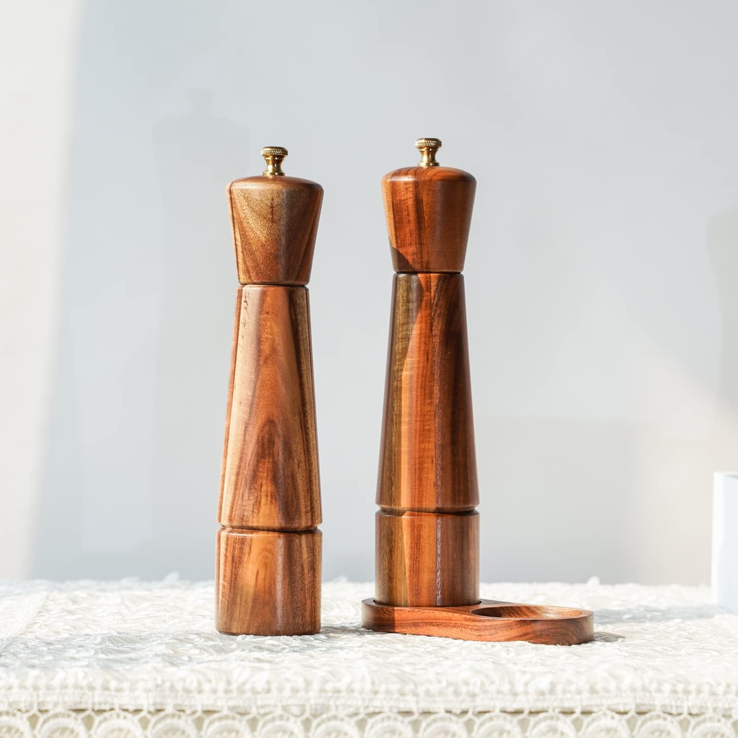 Perfect Salt and Pepper Mill Set with Tray