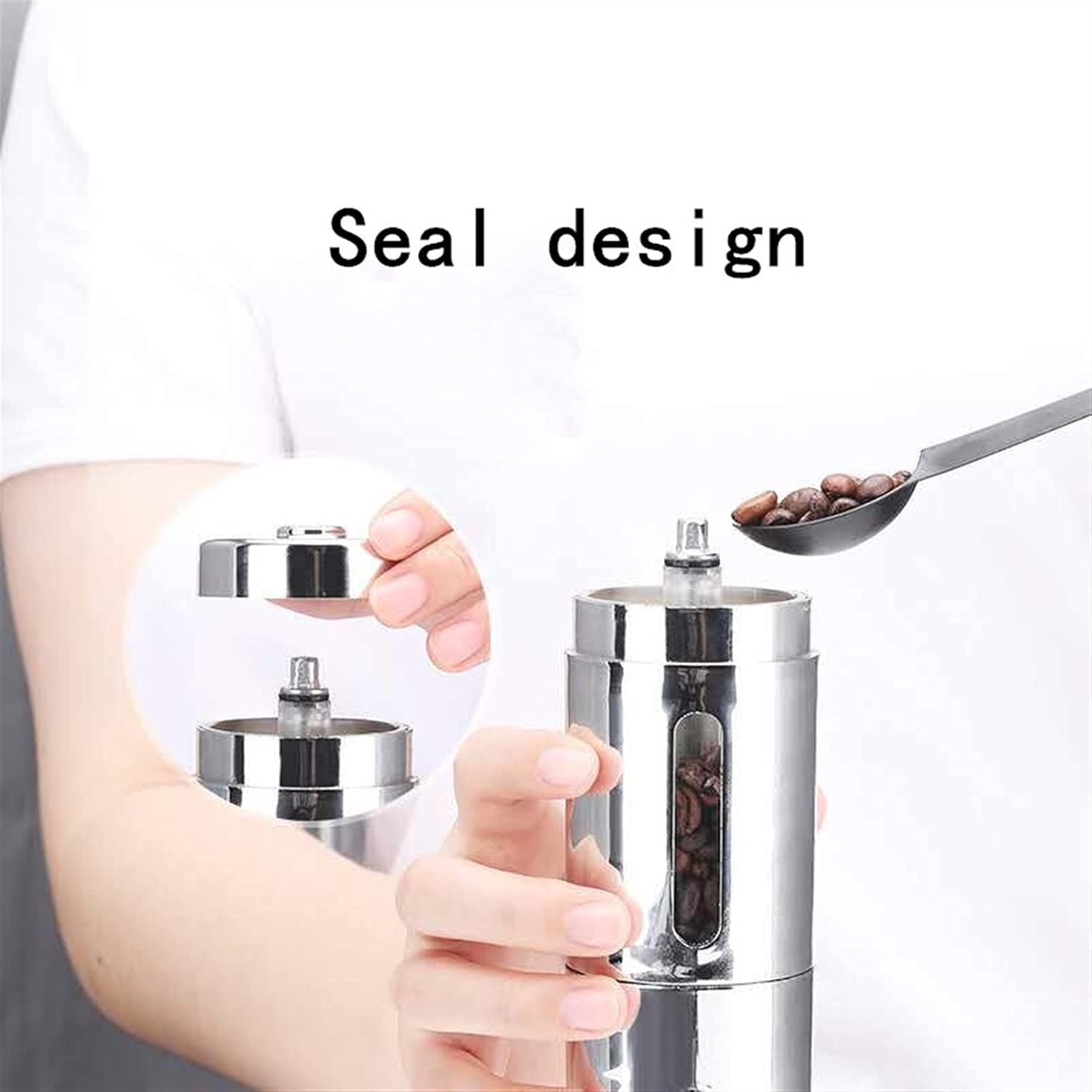LEIXIUSM Pepper Shaker with Handle - Manual Salt Pepper Mill